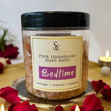 Load image into Gallery viewer, Pink Himalayan Fragranced Bath Salts, BEDTIME, Mood Therapy Wellness Range.
