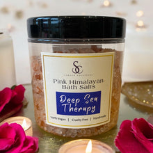 Load image into Gallery viewer, Pink Himalayan Fragranced Bath Salts, DEEP SEA THERAPY, Mood Therapy Wellness Range.
