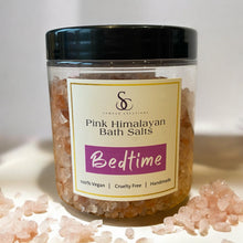 Load image into Gallery viewer, Pink Himalayan Fragranced Bath Salts, BEDTIME, Mood Therapy Wellness Range.
