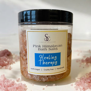 Pink Himalayan Fragranced Bath Salts, HEALING THERAPY, Mood Therapy Wellness Range.