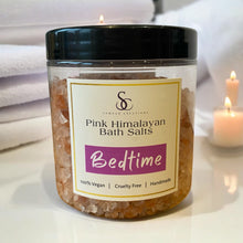 Load image into Gallery viewer, Pink Himalayan Fragranced Bath Salts, BEDTIME, Mood Therapy Wellness Range.
