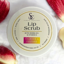 Load image into Gallery viewer, Rhubarb and Custard Sugar LIP SCRUB | Vegan Friendly | Cruelty Free | Handmade in UK
