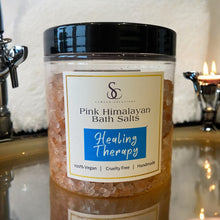 Load image into Gallery viewer, Pink Himalayan Fragranced Bath Salts, HEALING THERAPY, Mood Therapy Wellness Range.
