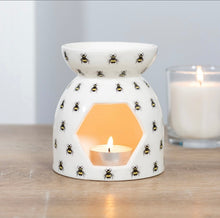 Load image into Gallery viewer, Bee print oil wax melt burner
