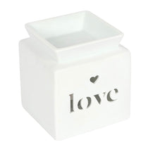 Load image into Gallery viewer, WHITE LOVE CUT OUT OIL BURNER

