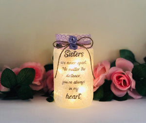 Light Up Jar Gift for Sister