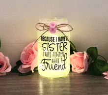 Load image into Gallery viewer, Light Up Jar Gift for Sister
