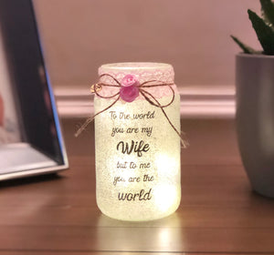 Light Up Jar Gift For Wife