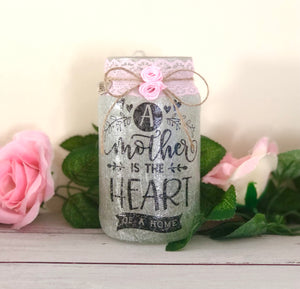 Gift for mum, light up jar, home decor, mother definition Christmas birthday or Mother’s Day present