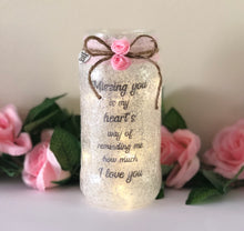 Load image into Gallery viewer, Light up Jar Missing You Gift
