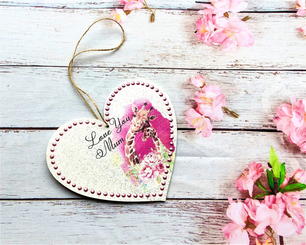 Heart wall hanging gift for mum